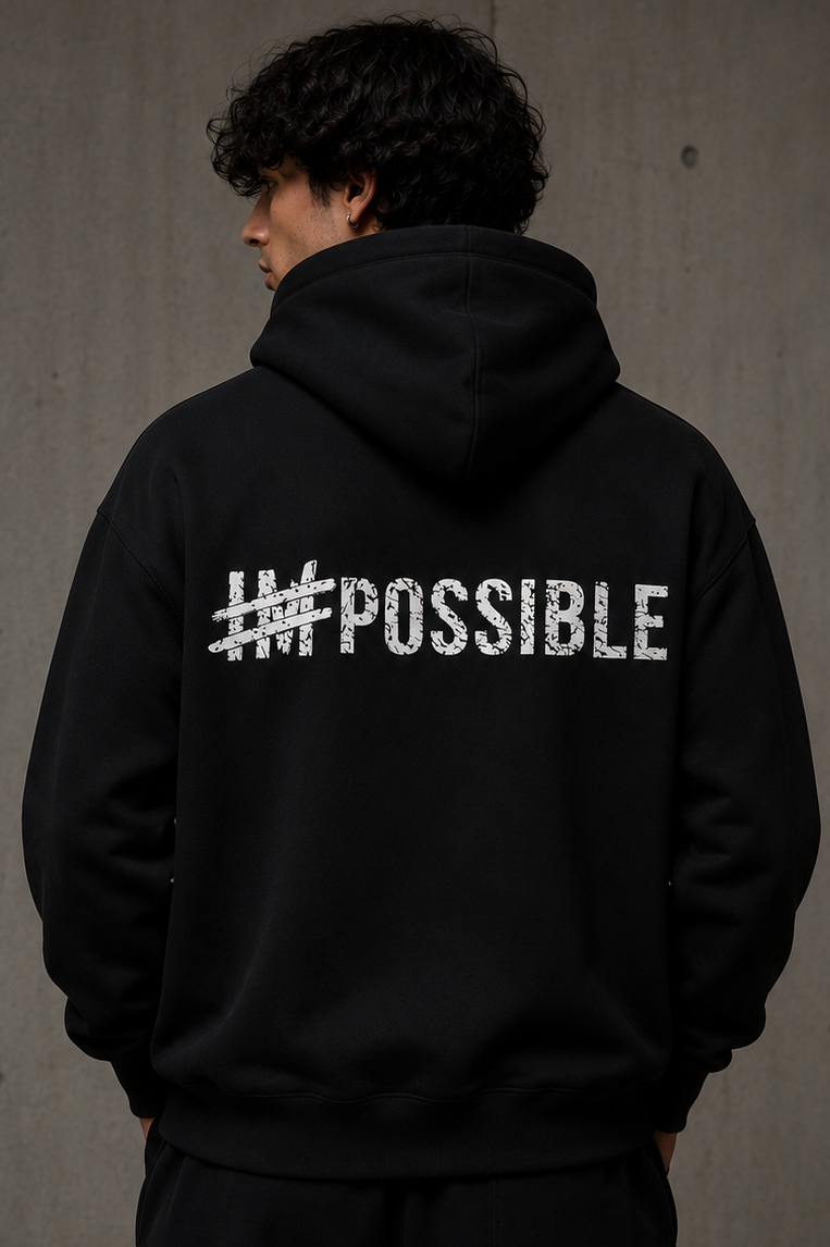 POSSIBLE™ Black Hoodie — ~~IM~~POSSIBLE Edition