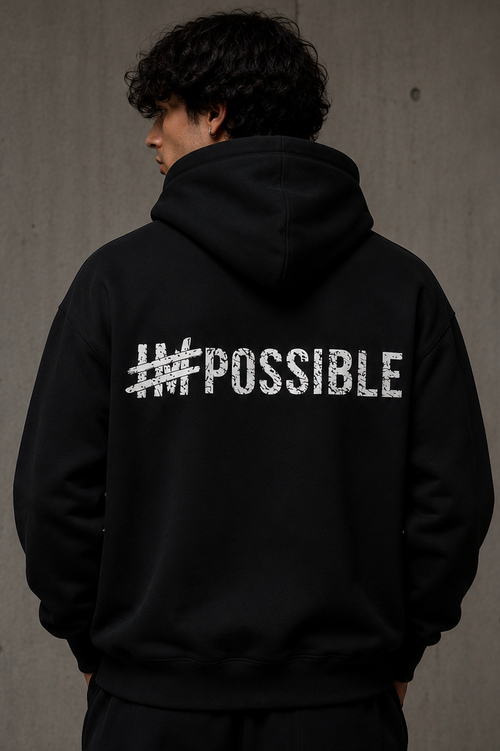 POSSIBLE™ Black Hoodie — ~~IM~~POSSIBLE Edition