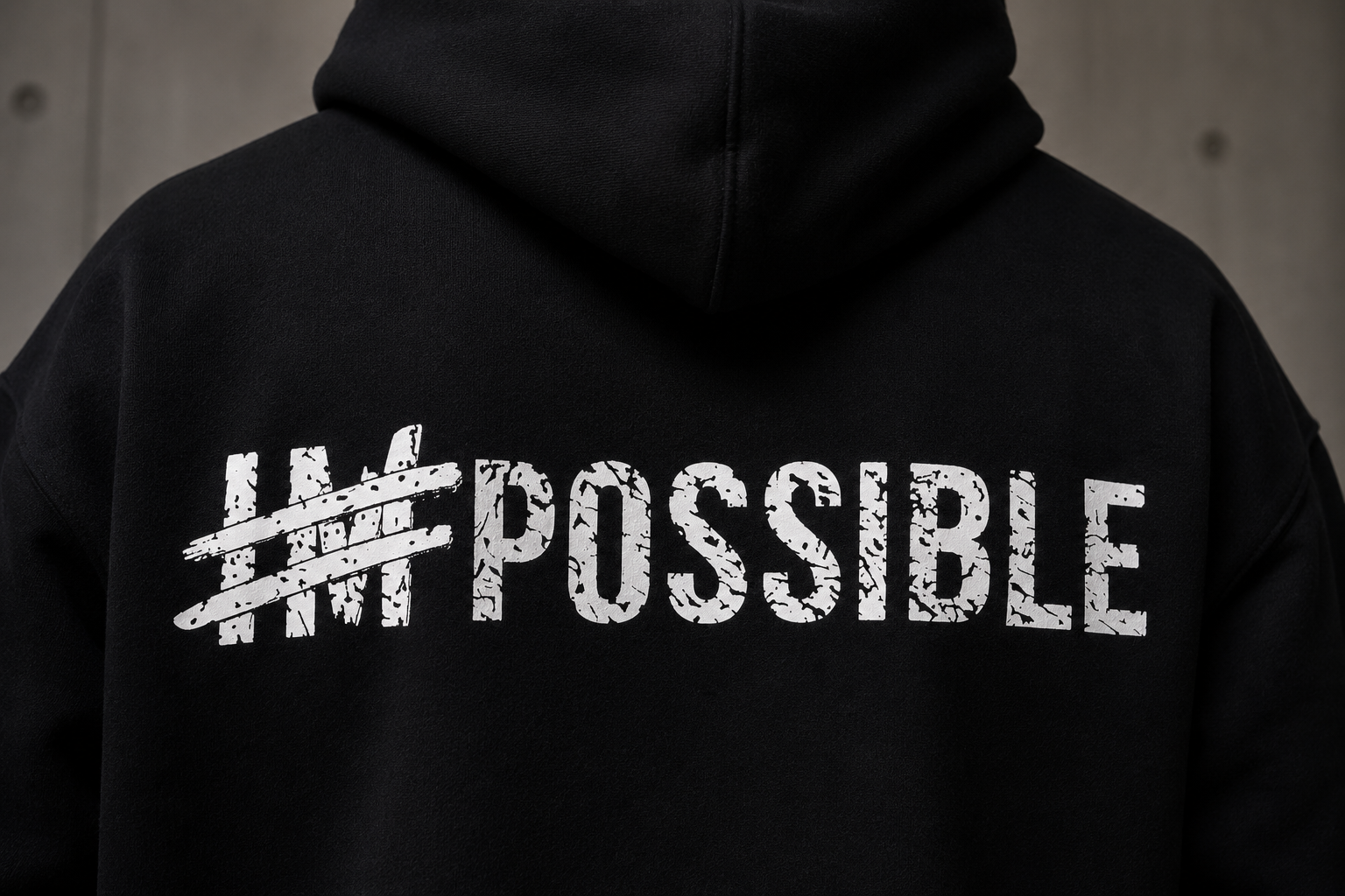 POSSIBLE™ Black Hoodie — ~~IM~~POSSIBLE Edition